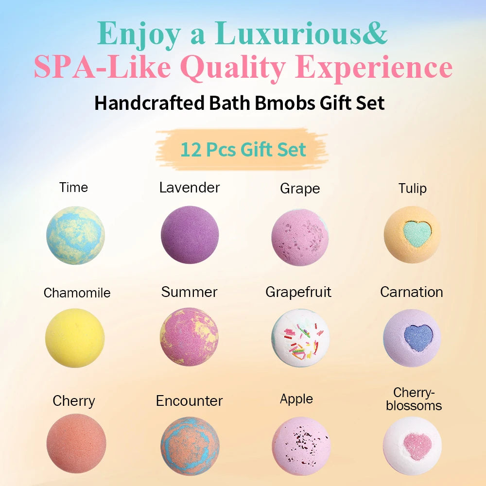Luxury Bath Bombs Gift Set (12 Pack)