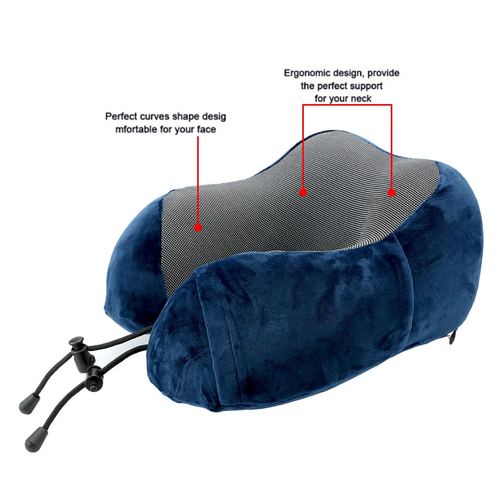 Memory Foam Travel Neck Pillow