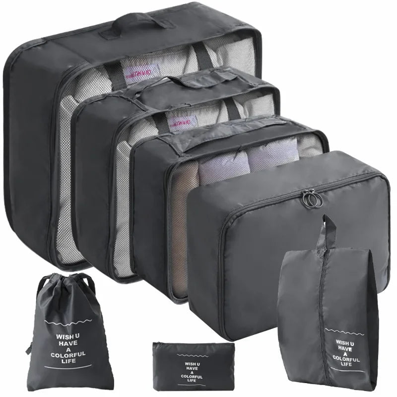 Travel Packing Cubes & Organizer Set (7/10 Pcs)