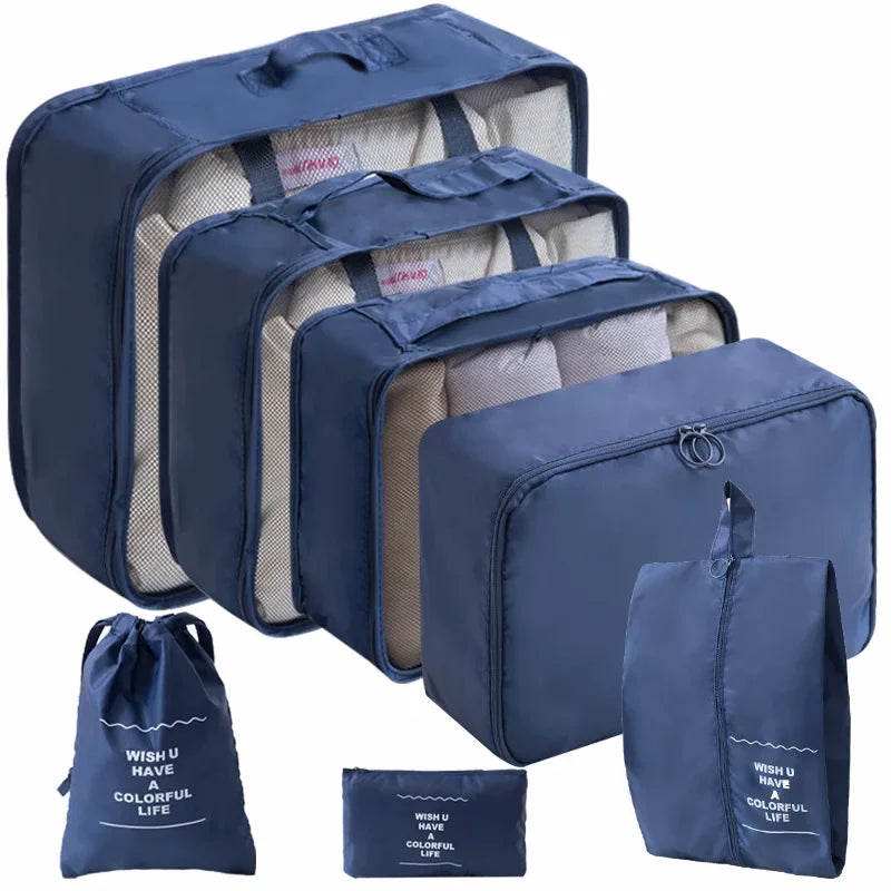Travel Packing Cubes & Organizer Set (7/10 Pcs)