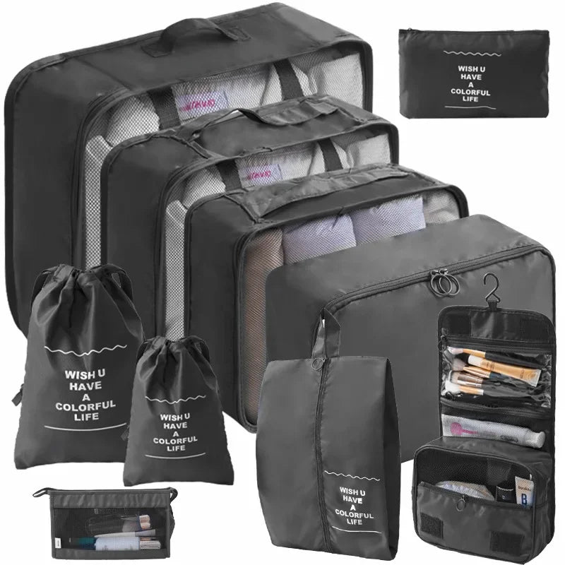 Travel Packing Cubes & Organizer Set (7/10 Pcs)