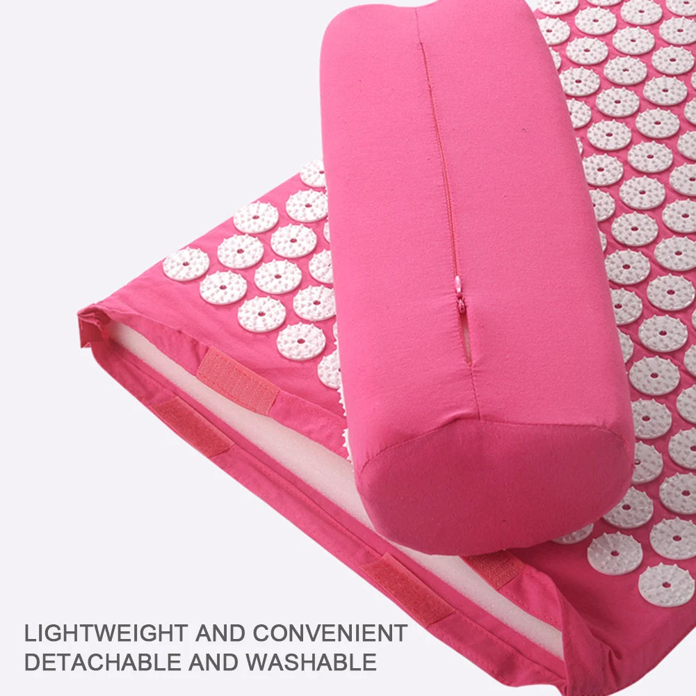 Acupressure Relief Pillow & Mat Set