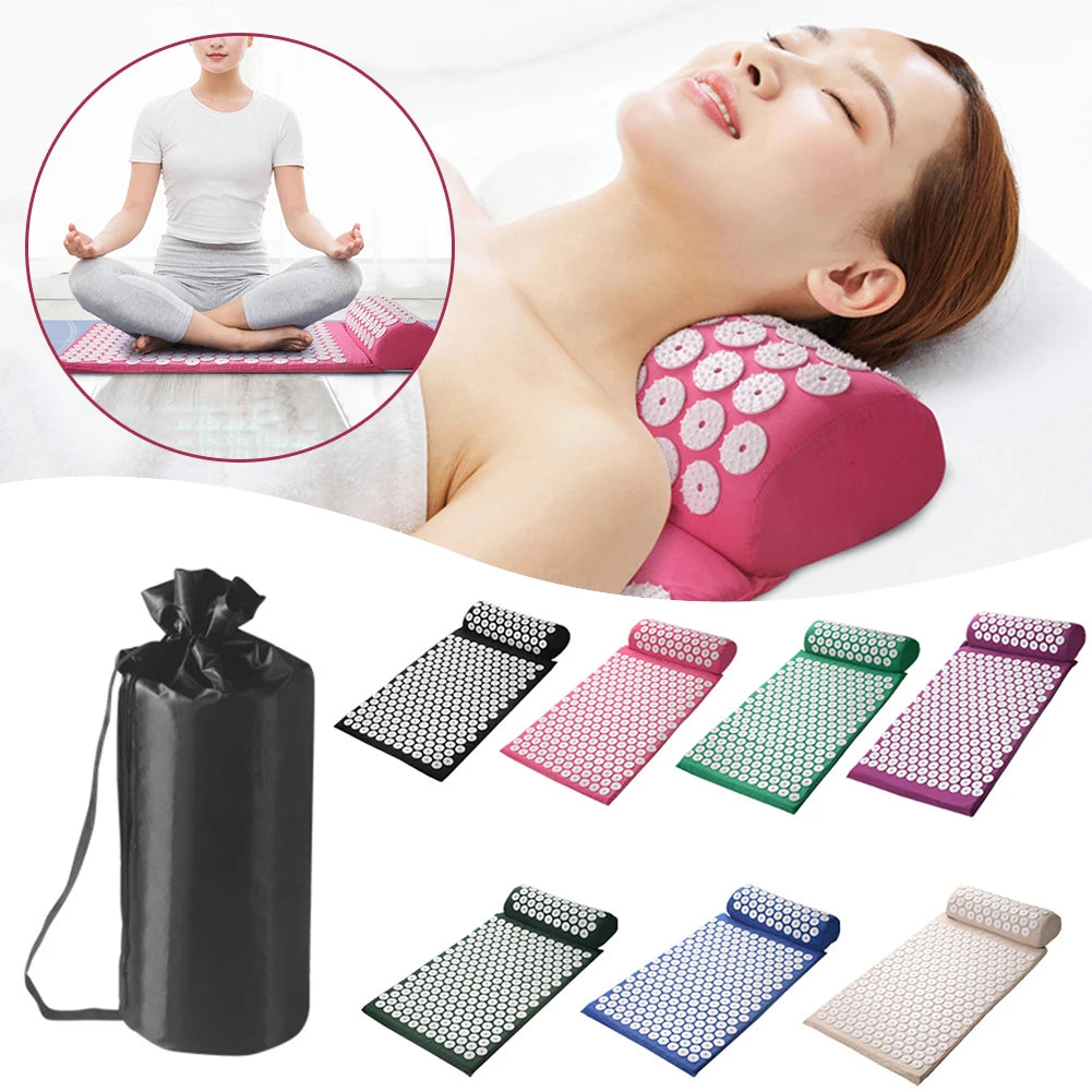 Acupressure Relief Pillow & Mat Set
