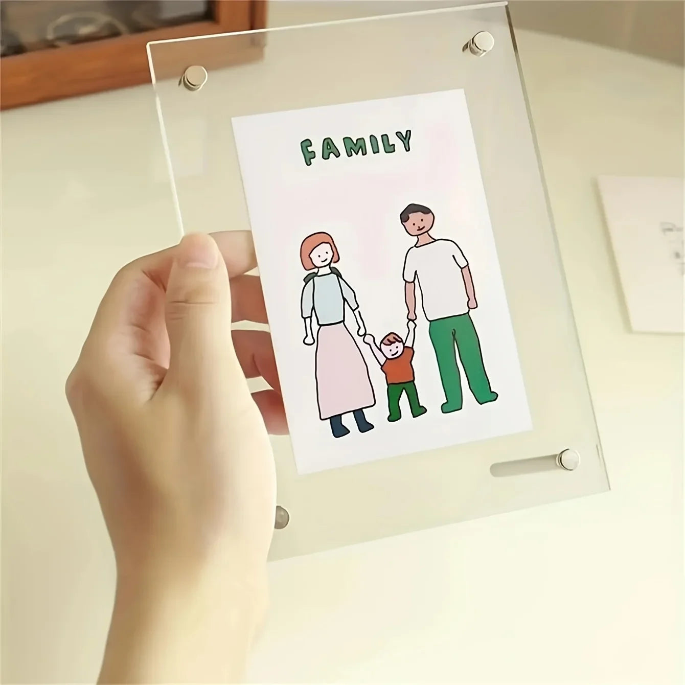 Acrylic Tilted Photo Frame
