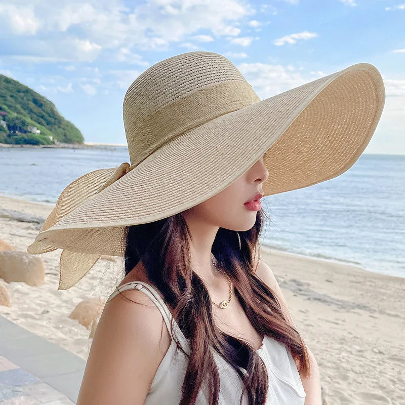 Oversized Bow Beach Sun Hat
