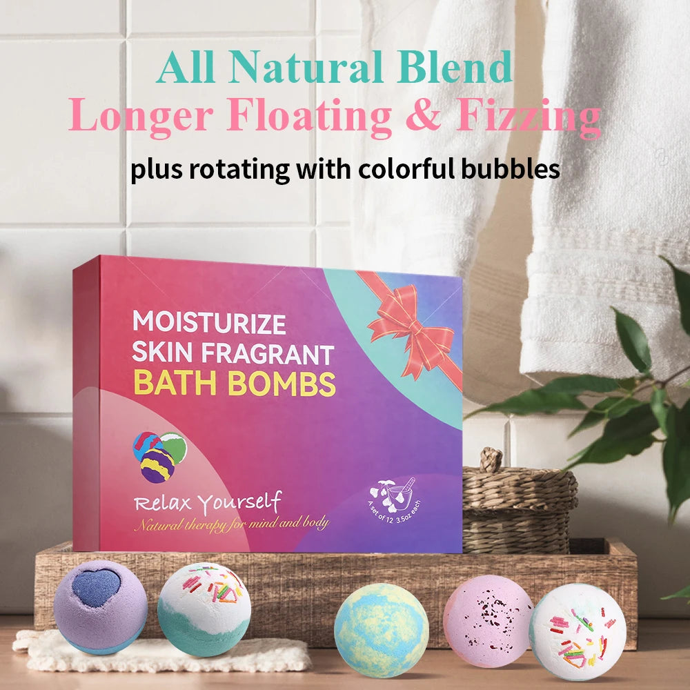 Luxury Bath Bombs Gift Set (12 Pack)