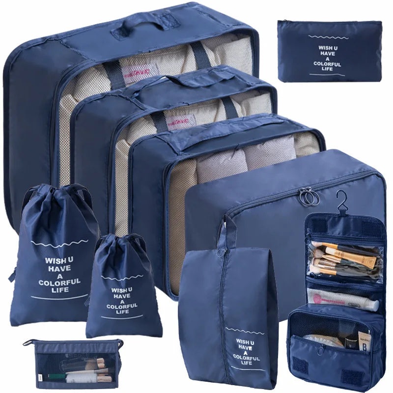 Travel Packing Cubes & Organizer Set (7/10 Pcs)