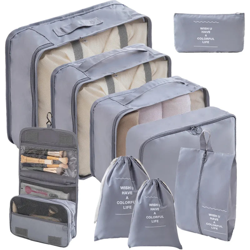 Travel Packing Cubes & Organizer Set (7/10 Pcs)