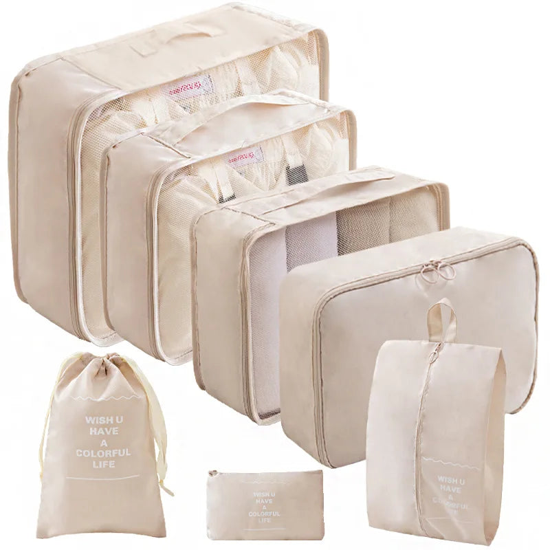 Travel Packing Cubes & Organizer Set (7/10 Pcs)