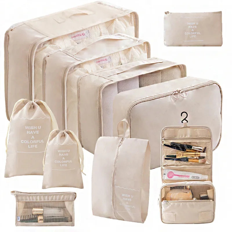 Travel Packing Cubes & Organizer Set (7/10 Pcs)