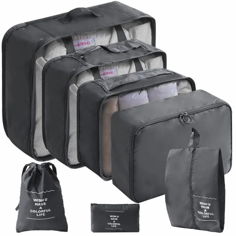 Travel Packing Cubes & Organizer Set (7/10 Pcs)