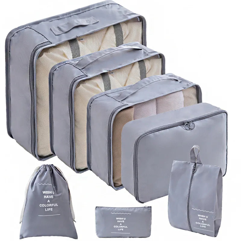 Travel Packing Cubes & Organizer Set (7/10 Pcs)