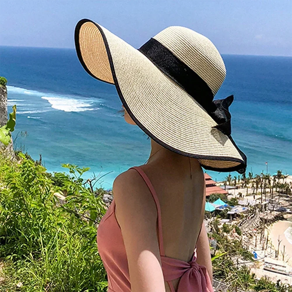 Oversized Bow Beach Sun Hat
