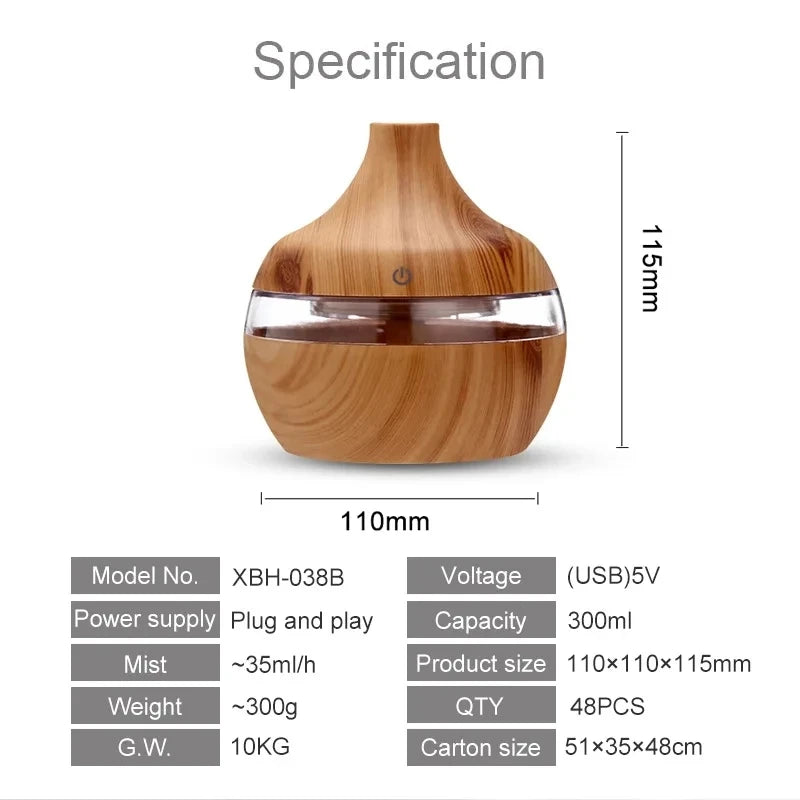 Wood Ultrasonic Aroma Diffuser