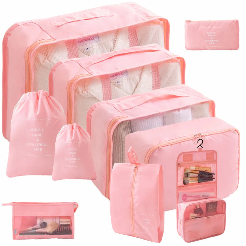 Travel Packing Cubes & Organizer Set (7/10 Pcs)